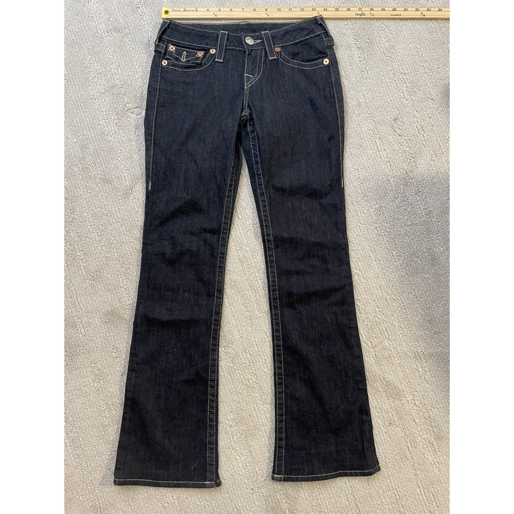 Women's True Religion Hi-Rise Boot Size 25 Dark Wash Stretch Jeans